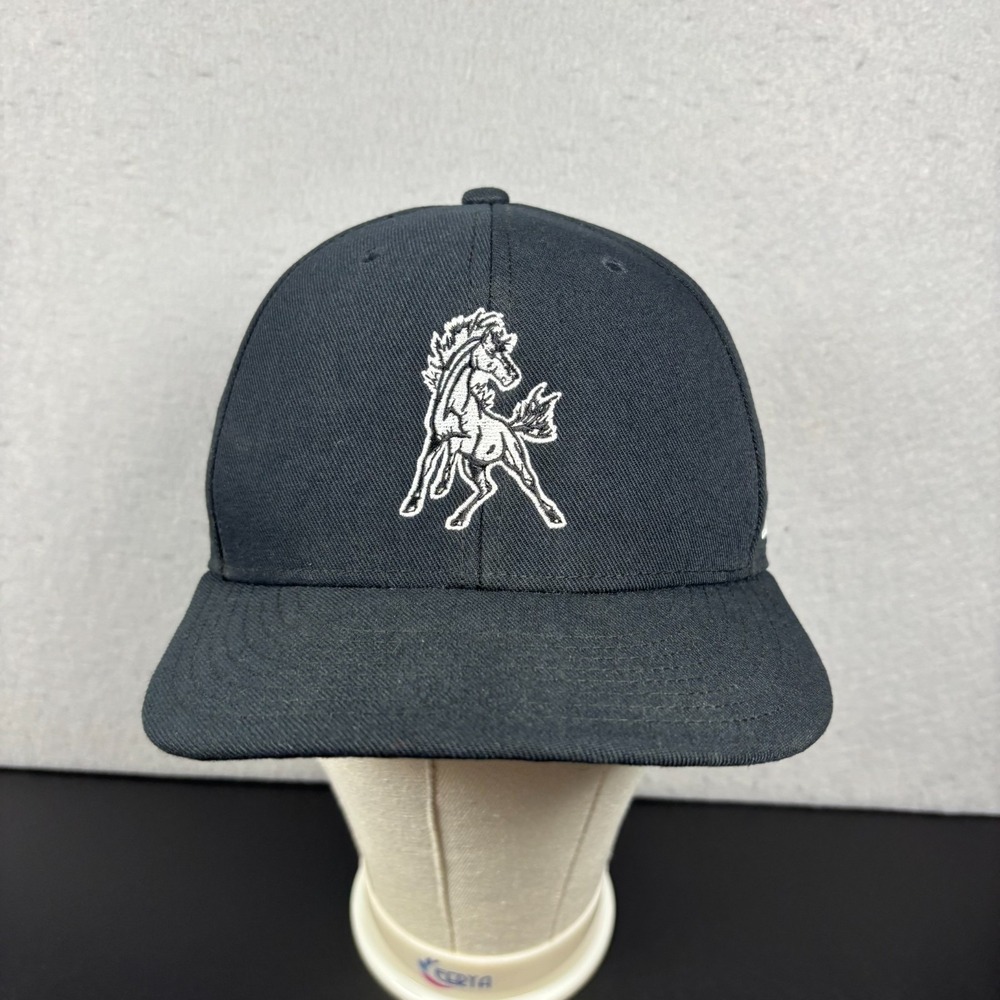 Nike True Dri-Fit Hat Black Snapback‎ Monticello Embroidered Horse Cap Unisex OS